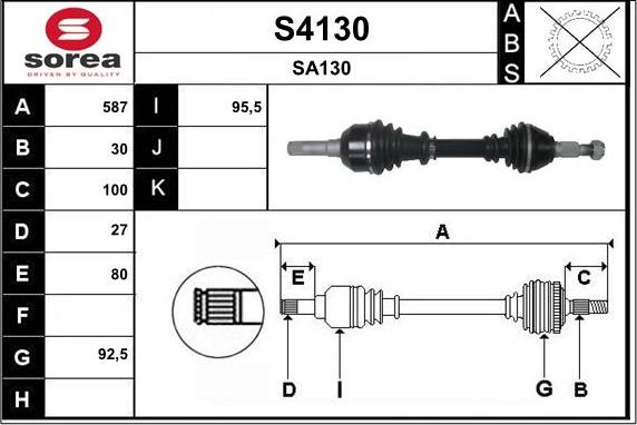 SNRA S4130 - Albero motore / Semiasse autozon.pro