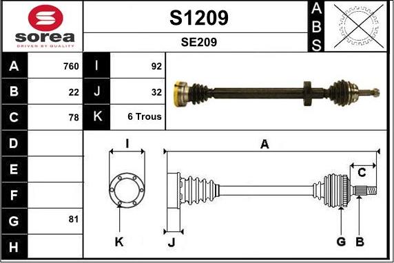 SNRA S1209 - Albero motore / Semiasse autozon.pro