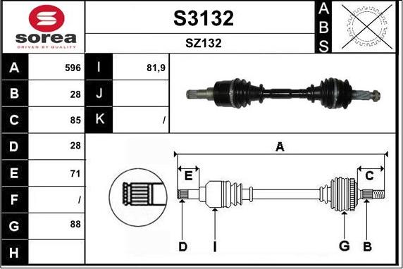 SNRA S3132 - Albero motore / Semiasse autozon.pro