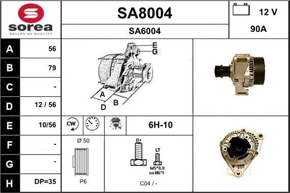 SNRA SA8004 - Alternatore autozon.pro