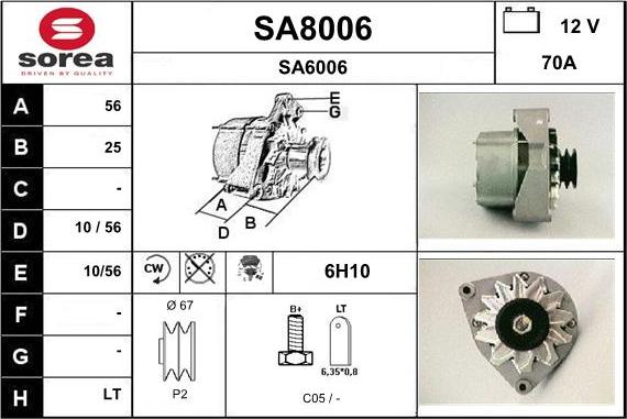 SNRA SA8006 - Alternatore autozon.pro