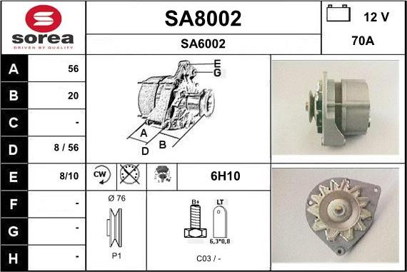 SNRA SA8002 - Alternatore autozon.pro