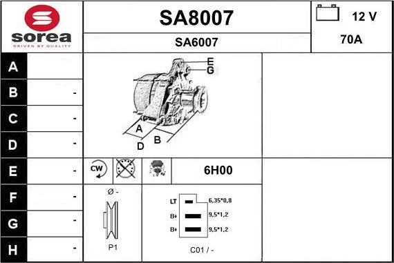 SNRA SA8007 - Alternatore autozon.pro