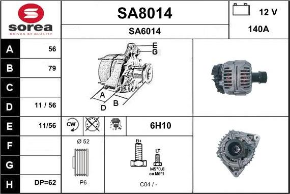 SNRA SA8014 - Alternatore autozon.pro