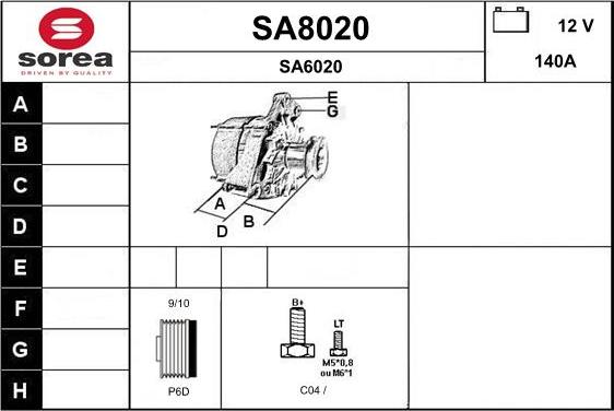 SNRA SA8020 - Alternatore autozon.pro