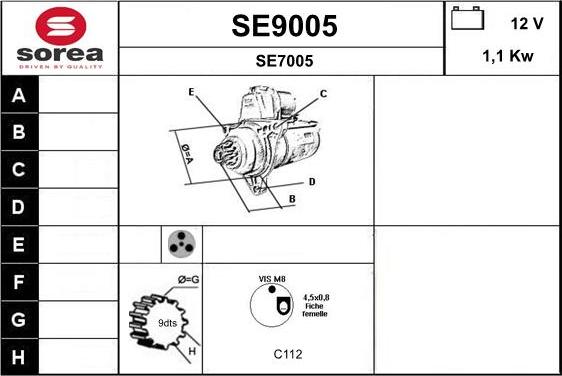 SNRA SE9005 - Motorino d'avviamento autozon.pro