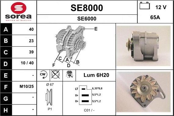 SNRA SE8000 - Alternatore autozon.pro