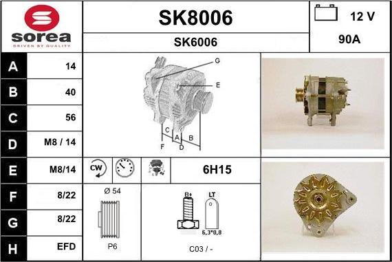 SNRA SK8006 - Alternatore autozon.pro