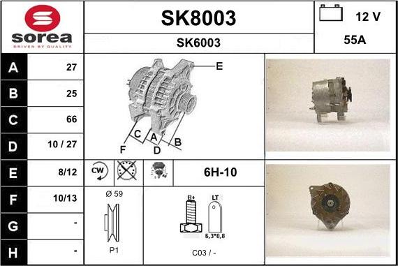 SNRA SK8003 - Alternatore autozon.pro