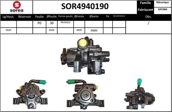 SNRA SOR4940190 - Pompa idraulica, Sterzo autozon.pro