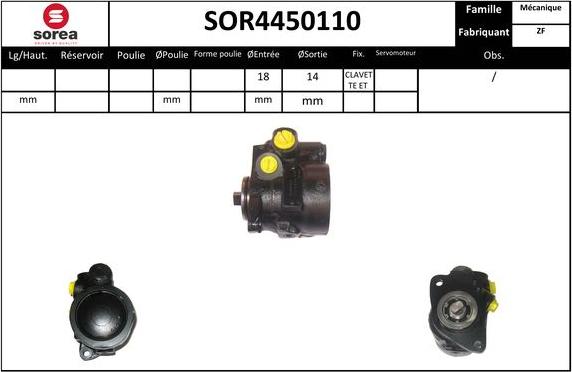 SNRA SOR4450110 - Pompa idraulica, Sterzo autozon.pro