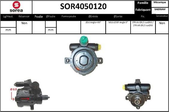 SNRA SOR4050120 - Pompa idraulica, Sterzo autozon.pro