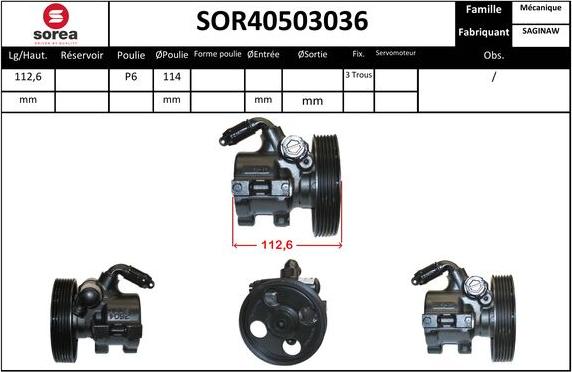 SNRA SOR40503036 - Pompa idraulica, Sterzo autozon.pro