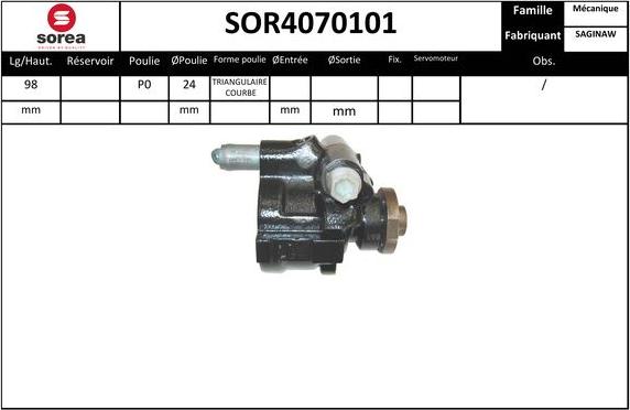 SNRA SOR4070101 - Pompa idraulica, Sterzo autozon.pro