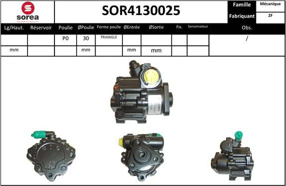 SNRA SOR4130025 - Pompa idraulica, Sterzo autozon.pro