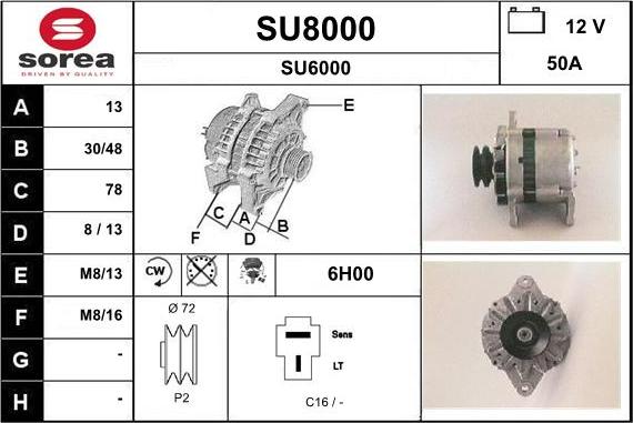 SNRA SU8000 - Alternatore autozon.pro