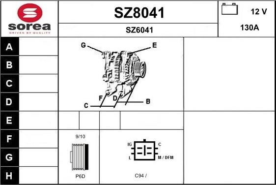 SNRA SZ8041 - Alternatore autozon.pro