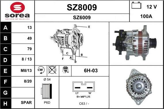 SNRA SZ8009 - Alternatore autozon.pro