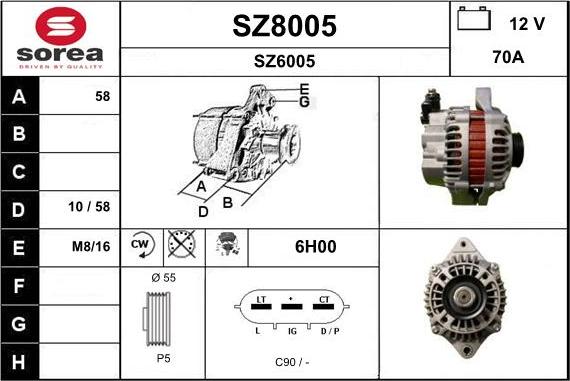 SNRA SZ8005 - Alternatore autozon.pro