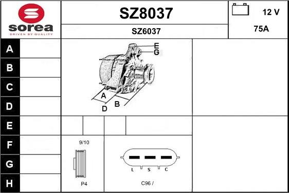 SNRA SZ8037 - Alternatore autozon.pro