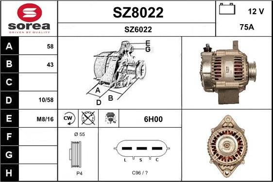 SNRA SZ8022 - Alternatore autozon.pro