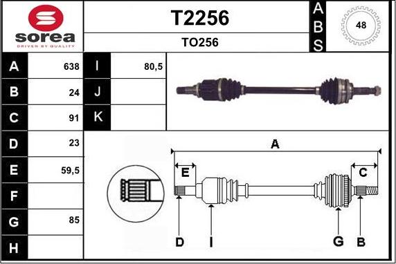 SNRA T2256 - Albero motore / Semiasse autozon.pro