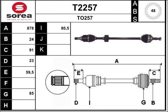 SNRA T2257 - Albero motore / Semiasse autozon.pro