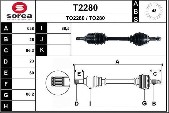 SNRA T2280 - Albero motore / Semiasse autozon.pro