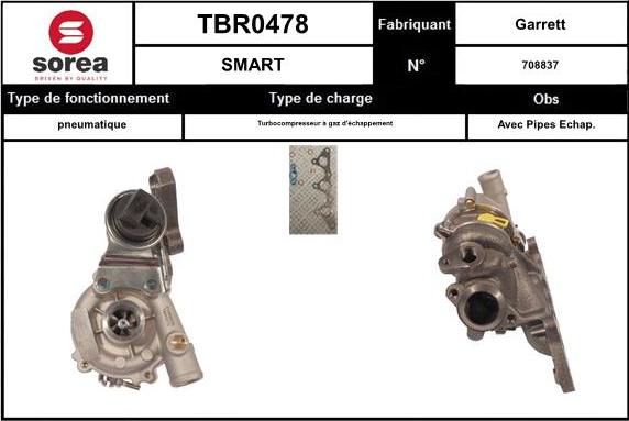 SNRA TBR0478 - Turbocompressore, Sovralimentazione autozon.pro