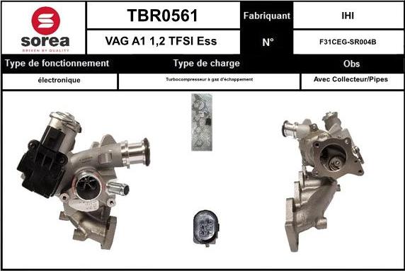 SNRA TBR0561 - Turbocompressore, Sovralimentazione autozon.pro