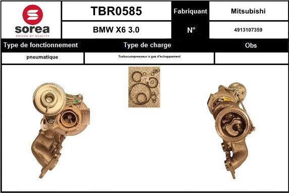 SNRA TBR0585 - Turbocompressore, Sovralimentazione autozon.pro