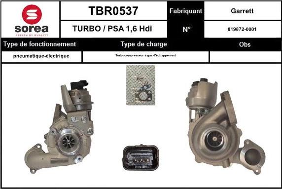 SNRA TBR0537 - Turbocompressore, Sovralimentazione autozon.pro