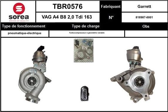 SNRA TBR0576 - Turbocompressore, Sovralimentazione autozon.pro