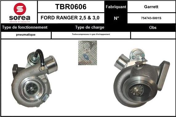 SNRA TBR0606 - Turbocompressore, Sovralimentazione autozon.pro