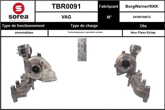 SNRA TBR0091 - Turbocompressore, Sovralimentazione autozon.pro