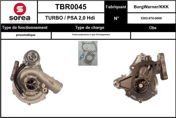 SNRA TBR0045 - Turbocompressore, Sovralimentazione autozon.pro