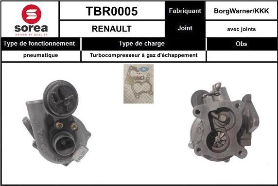 SNRA TBR0005 - Turbocompressore, Sovralimentazione autozon.pro