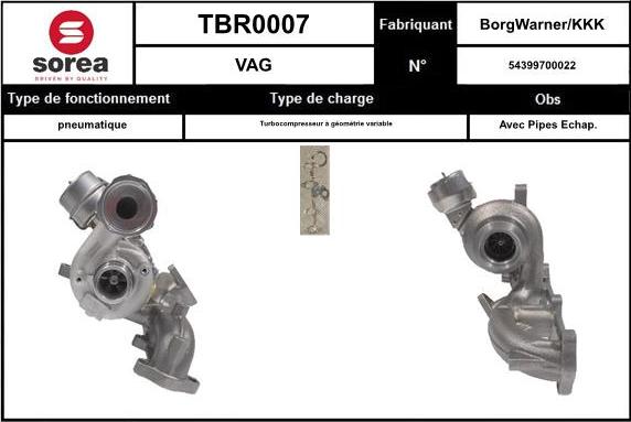 SNRA TBR0007 - Turbocompressore, Sovralimentazione autozon.pro