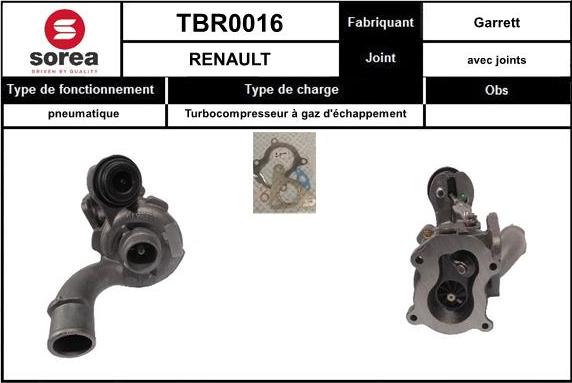 SNRA TBR0016 - Turbocompressore, Sovralimentazione autozon.pro