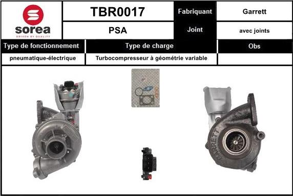 SNRA TBR0017 - Turbocompressore, Sovralimentazione autozon.pro