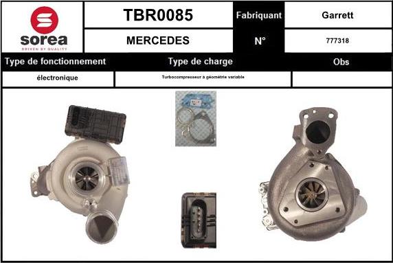 SNRA TBR0085 - Turbocompressore, Sovralimentazione autozon.pro