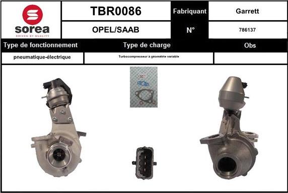 SNRA TBR0086 - Turbocompressore, Sovralimentazione autozon.pro