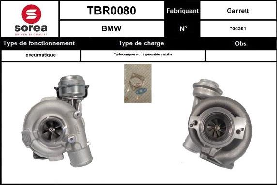 SNRA TBR0080 - Turbocompressore, Sovralimentazione autozon.pro