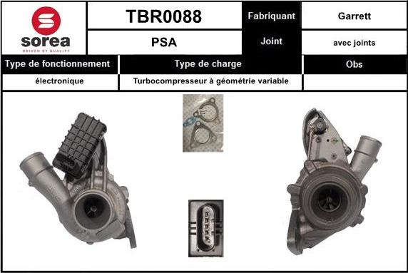 SNRA TBR0088 - Turbocompressore, Sovralimentazione autozon.pro