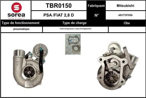 SNRA TBR0150 - Turbocompressore, Sovralimentazione autozon.pro