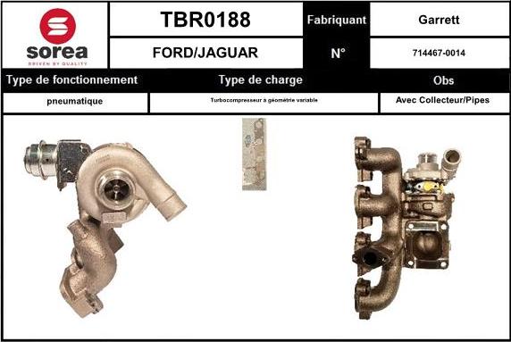 SNRA TBR0188 - Turbocompressore, Sovralimentazione autozon.pro