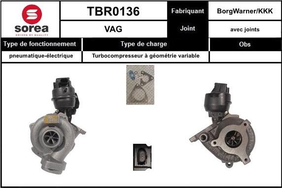 SNRA TBR0136 - Turbocompressore, Sovralimentazione autozon.pro