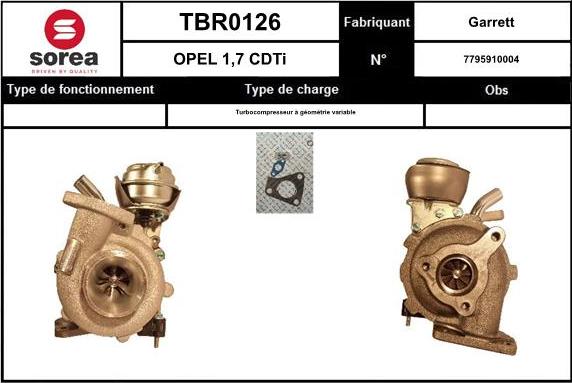 SNRA TBR0126 - Turbocompressore, Sovralimentazione autozon.pro