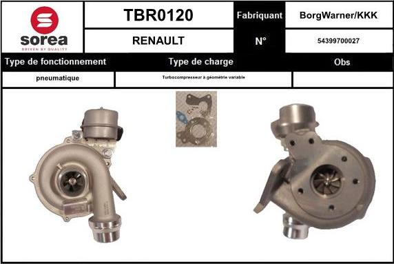 SNRA TBR0120 - Turbocompressore, Sovralimentazione autozon.pro