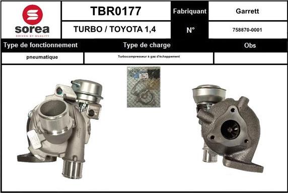 SNRA TBR0177 - Turbocompressore, Sovralimentazione autozon.pro